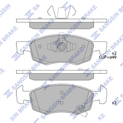 Колодки дисковые передние HI-Q SP4195