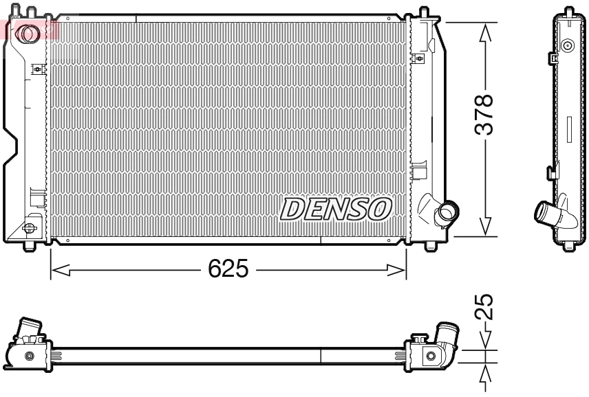 Радиатор системы охлаждения DENSO DRM50119
