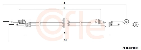 Трос кпп COFLE 92.2CB.OP008