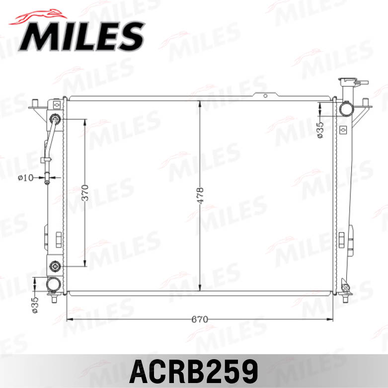 Радиатор MILES ACRB259