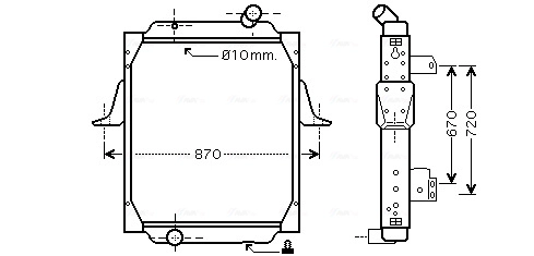 Радиатор системы охлаждения AVA QUALITY COOLING RE2059
