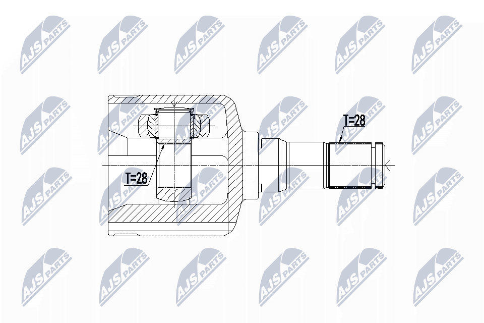 Шрус volvo s60ii/v60 1.6 t3/t4 10-15 /левый NTY NPW-VV-079