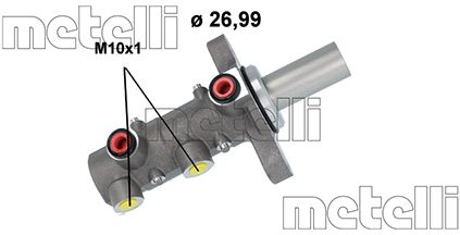 Главный тормозной цилиндр METELLI 05-1167