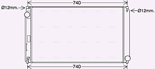 Радиатор системы охлаждения AVA QUALITY COOLING TO2748