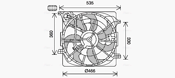 Вентилятор системы охлаждения AVA QUALITY COOLING HY7574