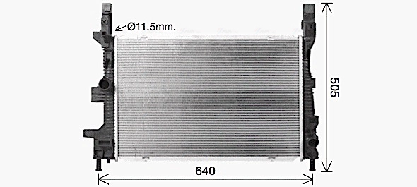 Радиатор системы охлаждения AVA QUALITY COOLING FD2665