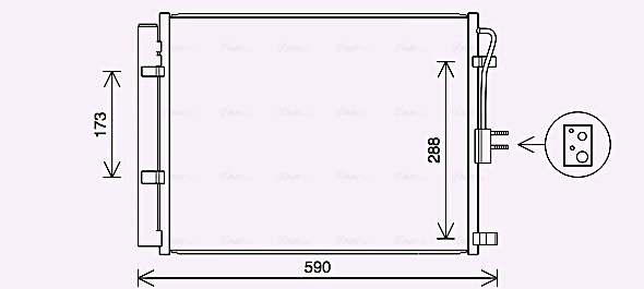 Радиатор кондиционера AVA QUALITY COOLING KA5286D