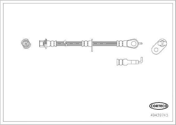 Brake hose CORTECO 49439743