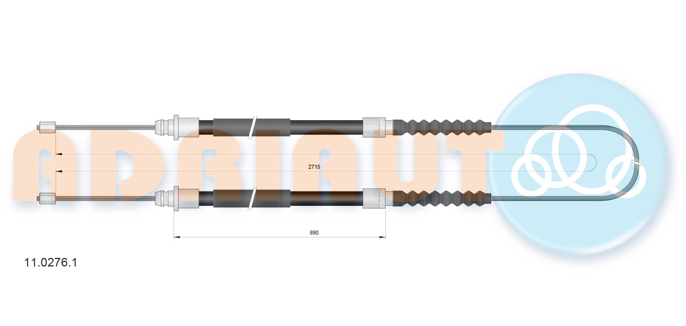 Трос ручника ADRIAUTO 11.0276.1