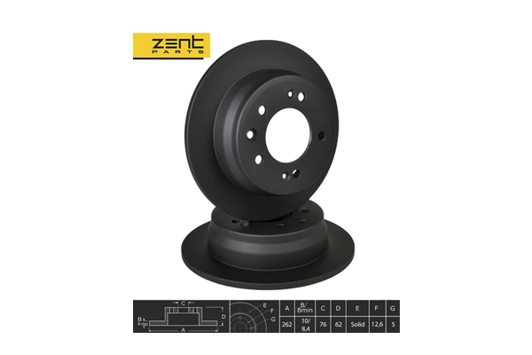 Диск тормозной задний ZENTPARTS Z06282