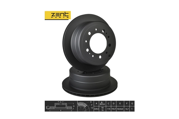 Диск тормозной задний ZENTPARTS Z06291