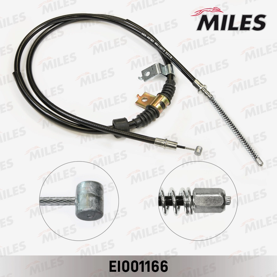 Ei001166 трос ручного тормоза mitsubishi asx/outlander 1645мм лев. MILES EI001166