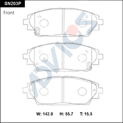 Дисковые тормозные колодки ADVICS SN203P