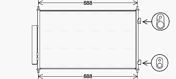 Радиатор кондиционера AVA QUALITY COOLING HD5317D