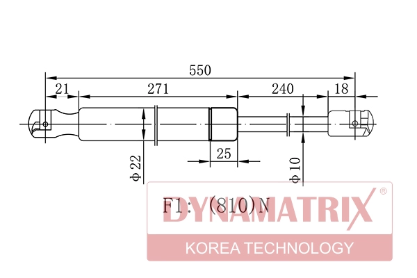Амортизатор багажника ford transit со стеклоочист DYNAMATRIX-KOREA DGS1975BU