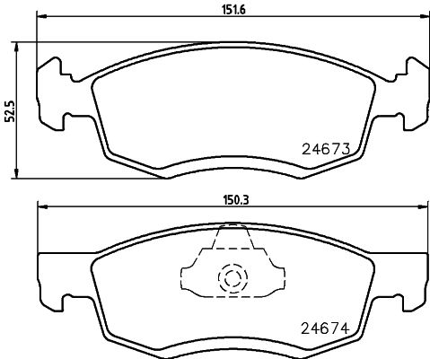Комплект колодок для дисковых тормозов DON PCP1445