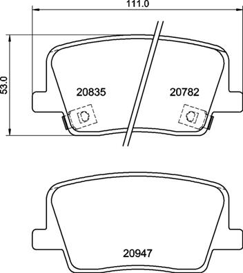 Колодки тормозные дисковые задние BREMBO P77003