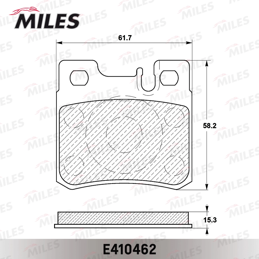 Колодки тормозные (новая смесь) mercedes w210/w202/w124/w201/r129/r170/a208 clk задние (без датчика) e410462 MILES E410462