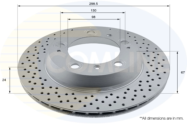 Диск торм porsche boxster 9-11 cayman 05-13 (с покрытием) COMLINE ADC2905V