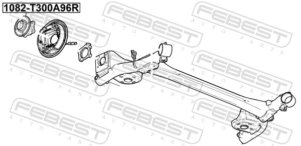 Ступица задняя FEBEST 1082-T300A96R