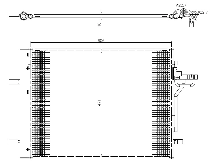 Радиатор конд ford focus 11- NRF 350375