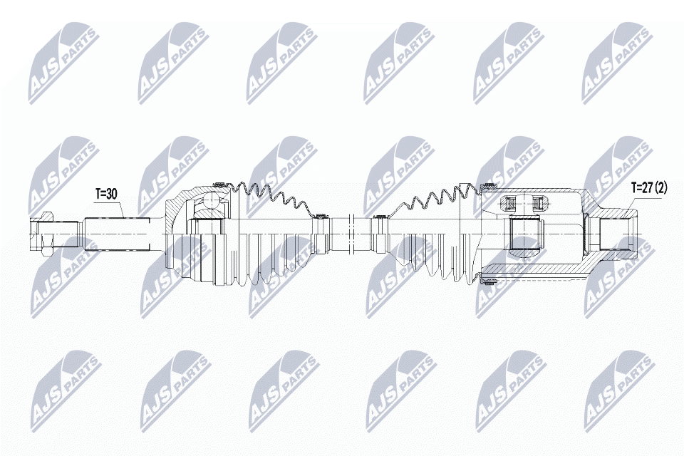Полуось tesla model s 60/60d/70/70d/75/75d/85/85d/90d/100d/p85 14- /prawaprzednia/ NTY NPW-CH-082