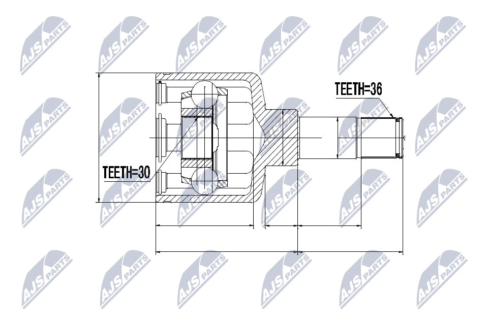 Шрус наружный ford transit 2.2tdci 06-14 /лев/ NTY NPW-FR-044
