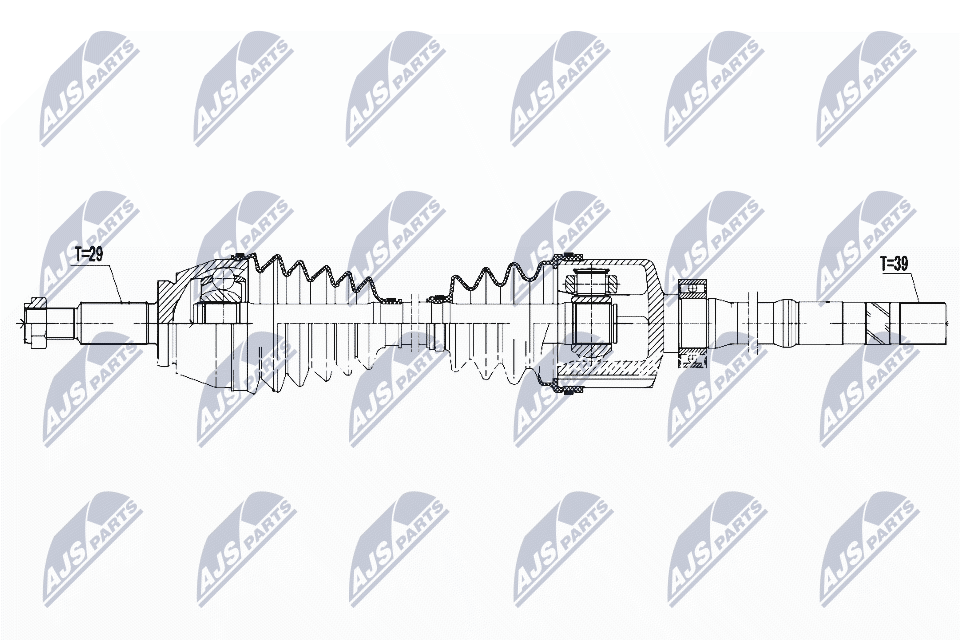 Полуось renault espace v 1.6dci 15- /rightmtm/ NTY NPW-RE-089