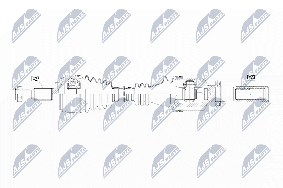 Полуось renault kangoo 1.6 08- /rightatm/ NTY NPW-RE-107