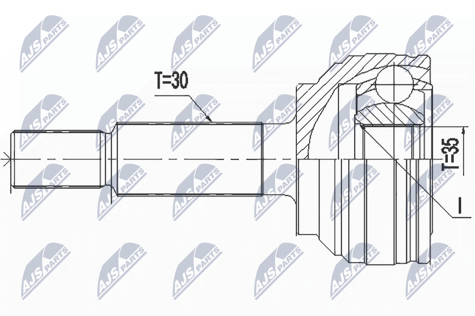 Шрус tesla model s 60/60d/70/70d/75/75d/85/85d/90d/100d/p85dp90d/p100d 14- model x 60d/75d NTY NPZ-CH-034
