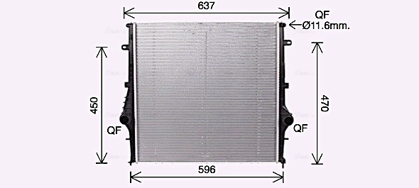 Радиатор охлаждения AVA QUALITY COOLING AL2146