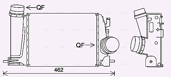 Interc. qashqai 1.2 i aut. 02/14- AVA QUALITY COOLING DN4451