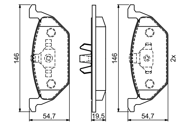 К-т дисков. тормоз. колодок BOSCH 0986495454