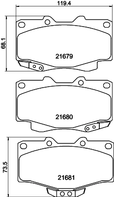 Комплект колодок для дисковых тормозов DON PCP1205