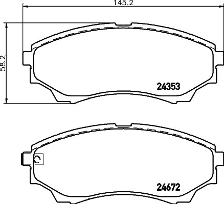 Комплект колодок для дисковых тормозов DON PCP1218