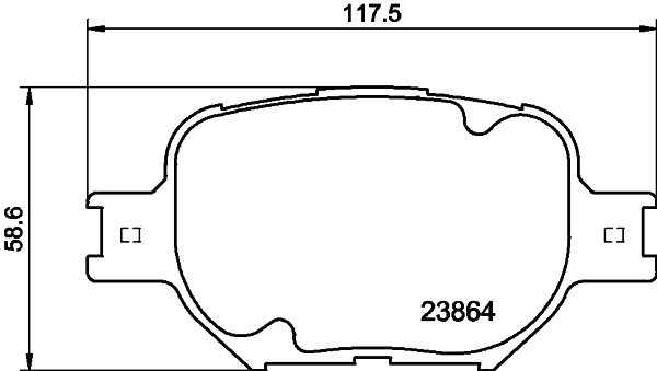 Комплект колодок для дисковых тормозов DON PCP1417
