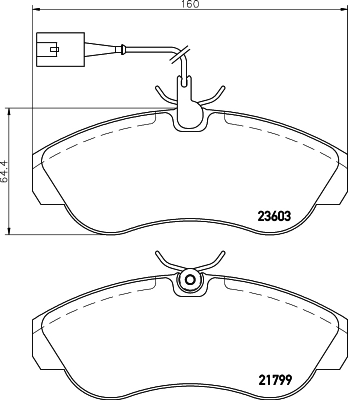 Комплект колодок для дисковых тормозов DON PCP1704
