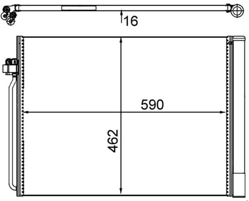 Радиатор кондиционера MAHLE/KNECHT AC405000S