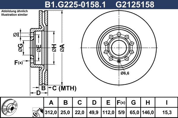 Тормозные диски GALFER B1-G225-0158-1