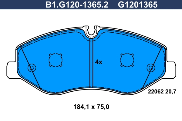Тормозные колодки GALFER B1-G120-1365-2
