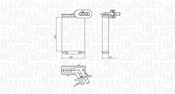 Радиатор отопителя MAGNETI MARELLI 350218494000
