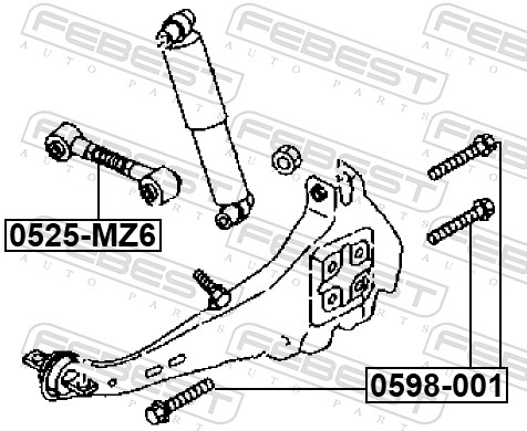 Болт FEBEST 0598-001