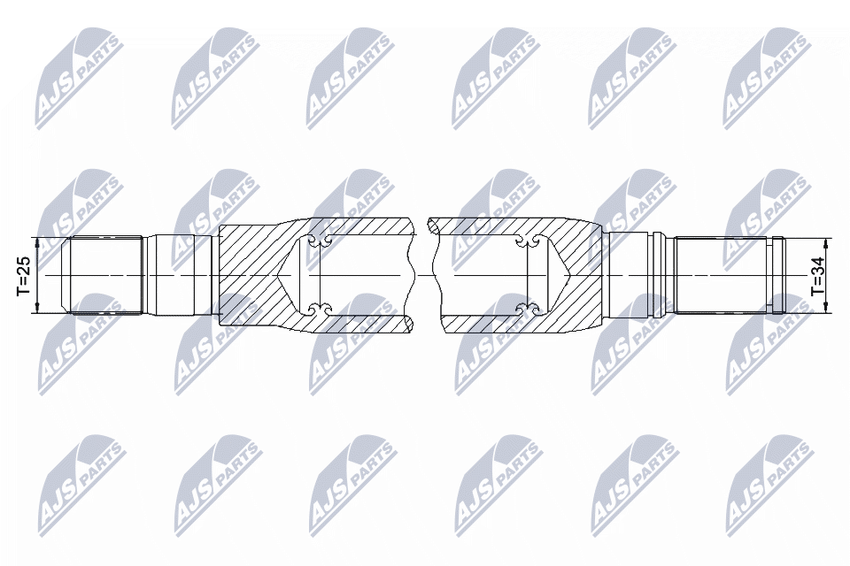 Вал полуоси NTY NWP-PL-003