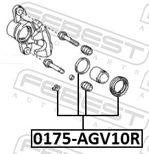 Ремкомплект суппорта тормозного заднего FEBEST 0175-AGV10R