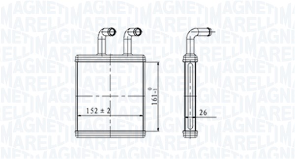 Br454 радиатор печки ford fiesta 1.4/1.6 tdci 08- MAGNETI MARELLI 350218454000