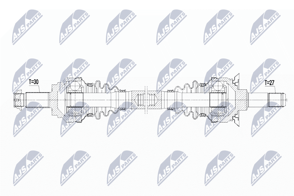 Nty driveshaft bmw 5 f10/f11 525d/530d/535i/550i 10- /rearright/ NTY NPW-BM-099