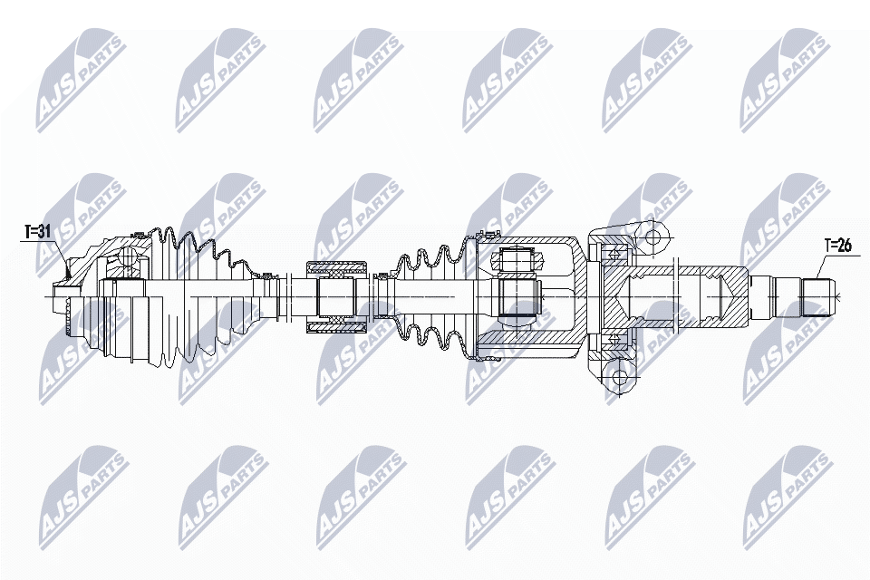 Полуось bmw x1 f48 sdrive 18i 14- 2 f45 active tourer / f46 gran tourer 214d216i218i 14- NTY NPW-BM-141