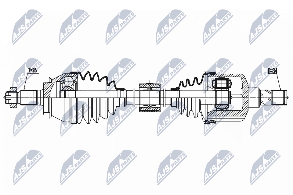 Полуось mini r56/r55/r57/r58/r59 cooper d/sjcwone d 05-15 /lewamtm/ NTY NPW-BM-157