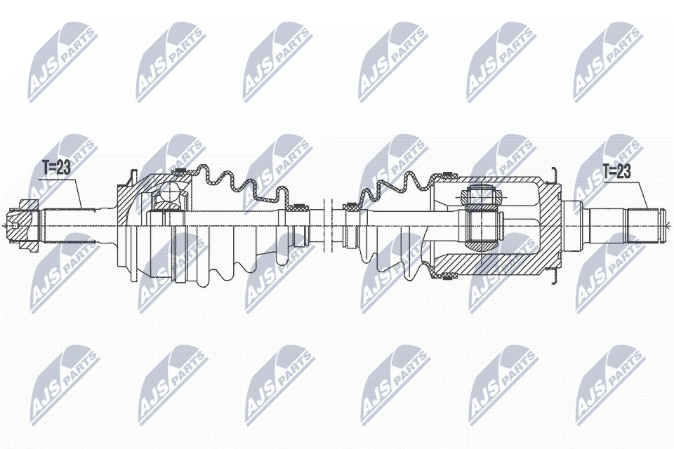 Полуось honda cr-v 2.02.42.2ctdi 02-06 задняя правая NTY NPW-HD-079