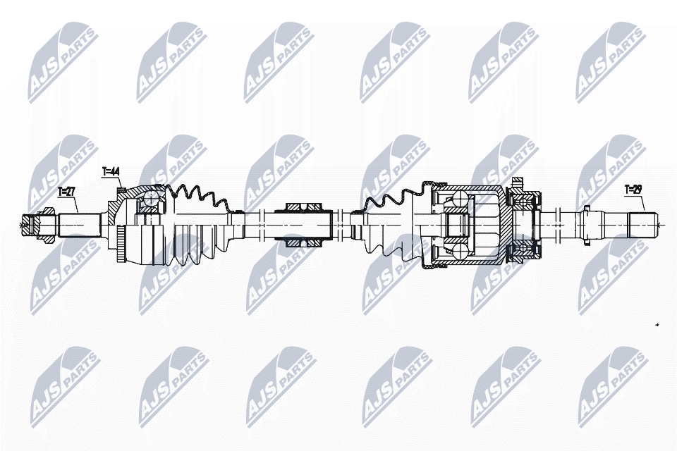 Полуось nissan primera p12 2.0i 2.2di 126km 02- мкпп правая NTY NPW-NS-142